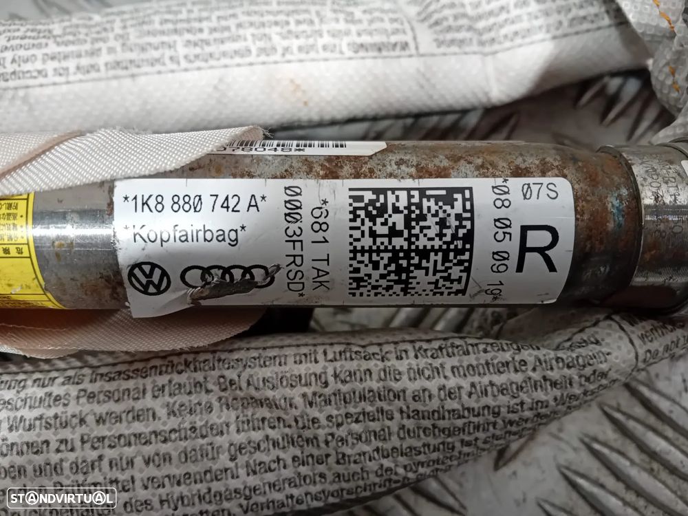 Cortina Cortinas de Airbag VW Scirocco 3 III 1K8880741A 1K8880742A Original - 5