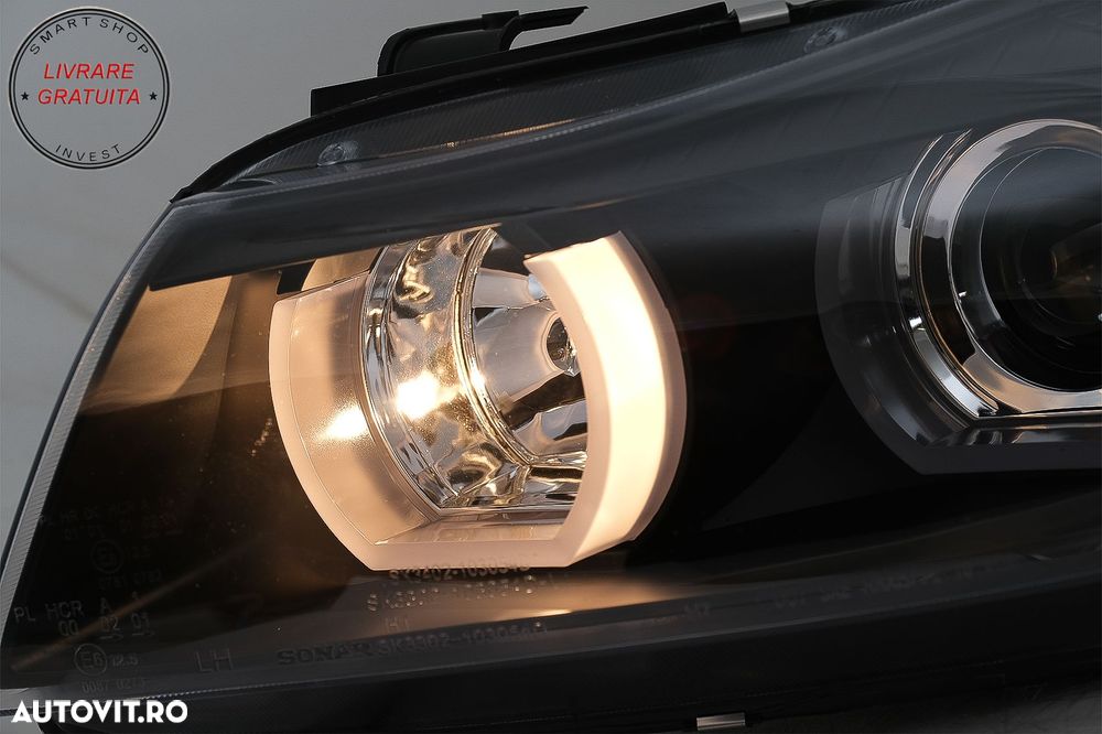 Faruri Halogen U-Led 3D Dual Halo Rims BMW Seria 3 E90 Limuzina E91 Touring (03.20- livrare gratuita - 11
