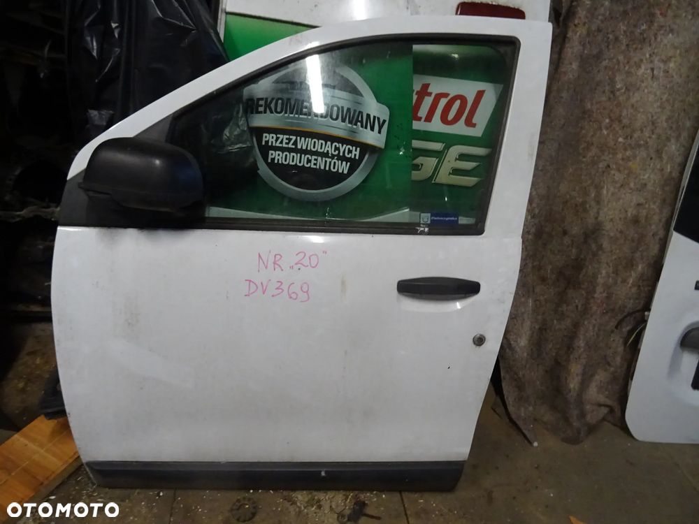 DACIA DOKKER LODGY DRZWI LEWE BIALE DV369 NR 20 SZYBA PODNOSNIK ZAMEK KLAMKA LISTWA BOCZNA CZESCI ROZNE PYTAC - 7