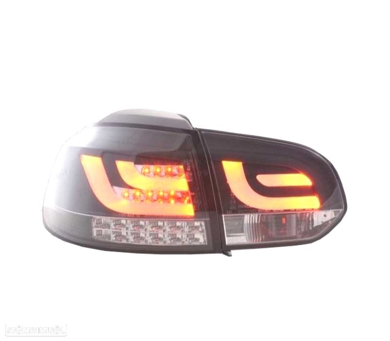 FARÓIS VOLKSWAGEN VW GOLF 6 08-12 LED FUNDO PRETO CROMADO - 4
