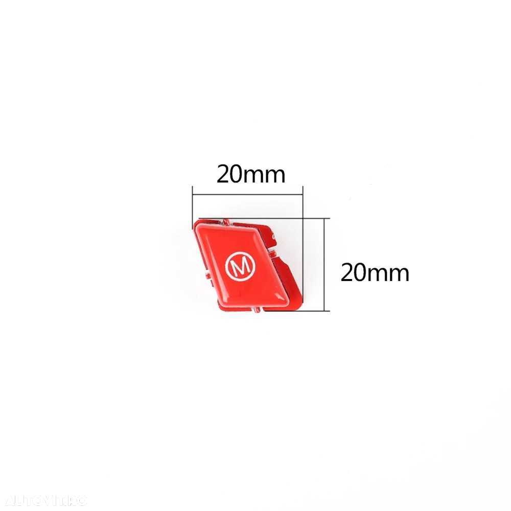 Capac Buton Butoane Capace Volan M Sport E90 E91 E92 E93 Rosu Albastru - 5