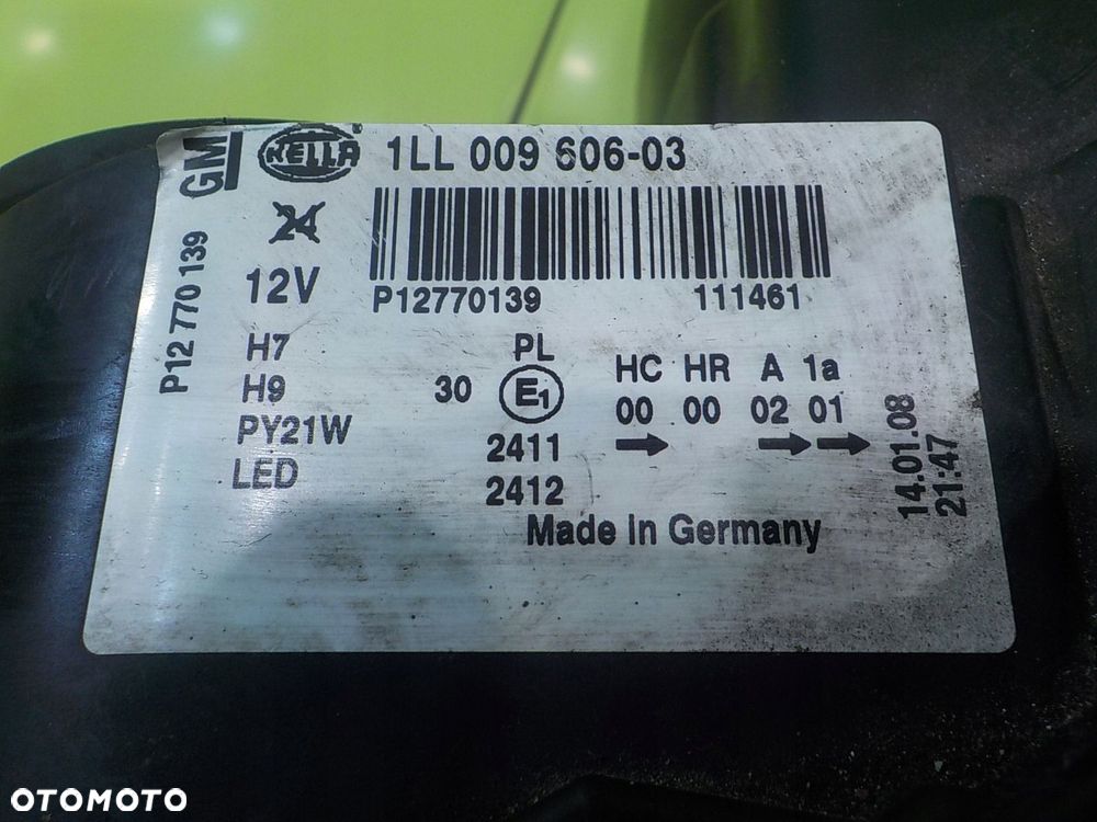SAAB 93 9-3 II LIFT 2.0B 09r CABRIO lampa lewa przod 1LL009606-03 P12770139 - 6