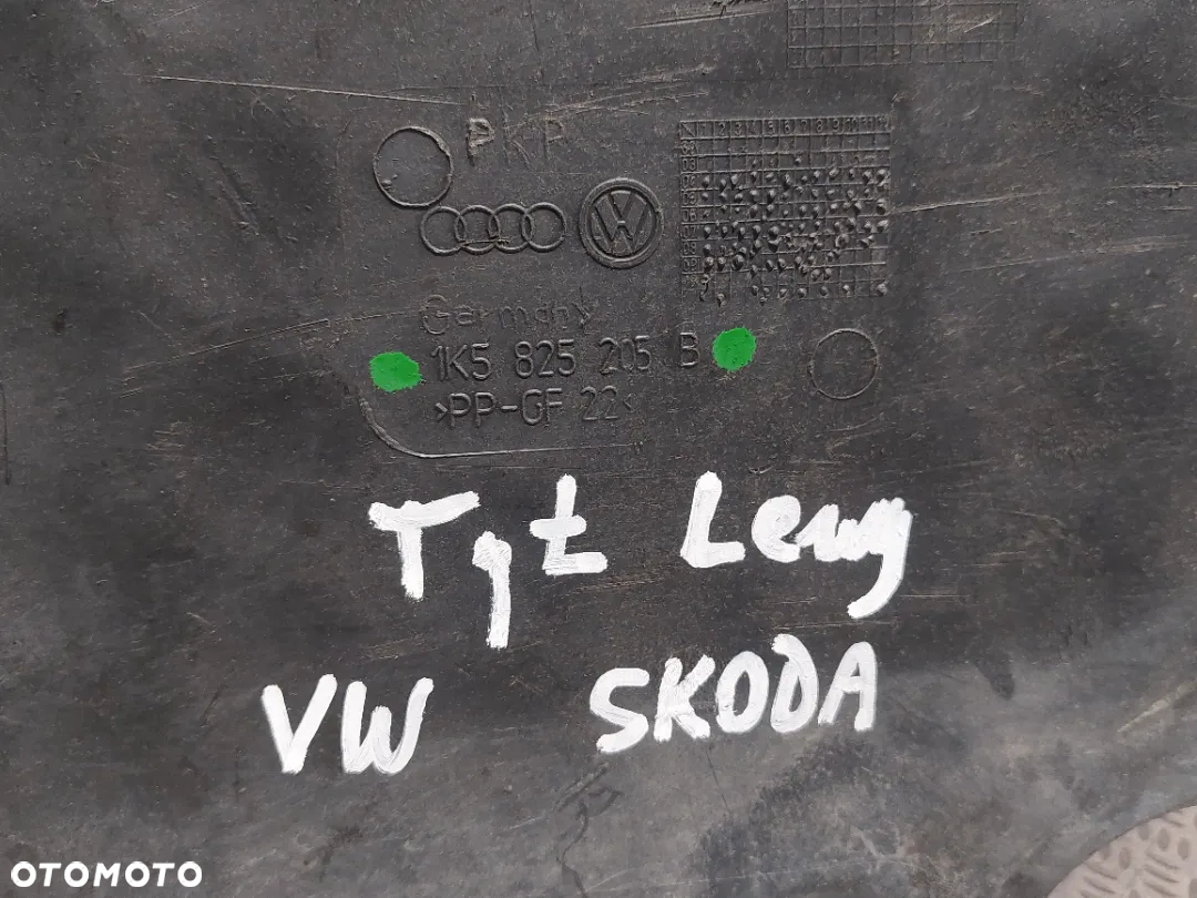 OSŁONA PŁYTA PODWOZIA TYŁ LEWY SKODA SUPER B 2 II NR 1K5825205B - 2