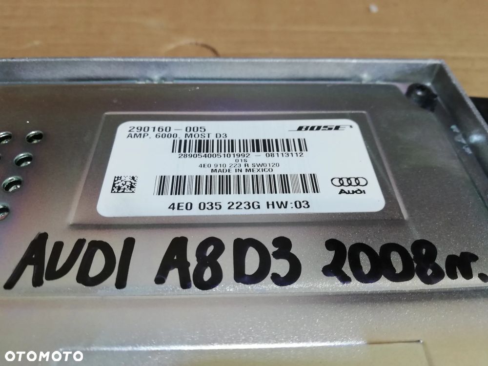 WZMACNIACZ BOSE AUDI S8 A8 D3 4E0035223G - 3