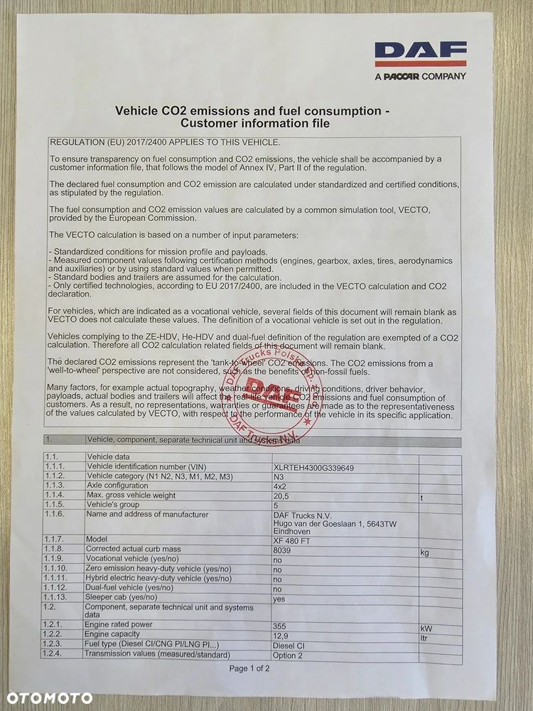 DAF XF 480 - 7