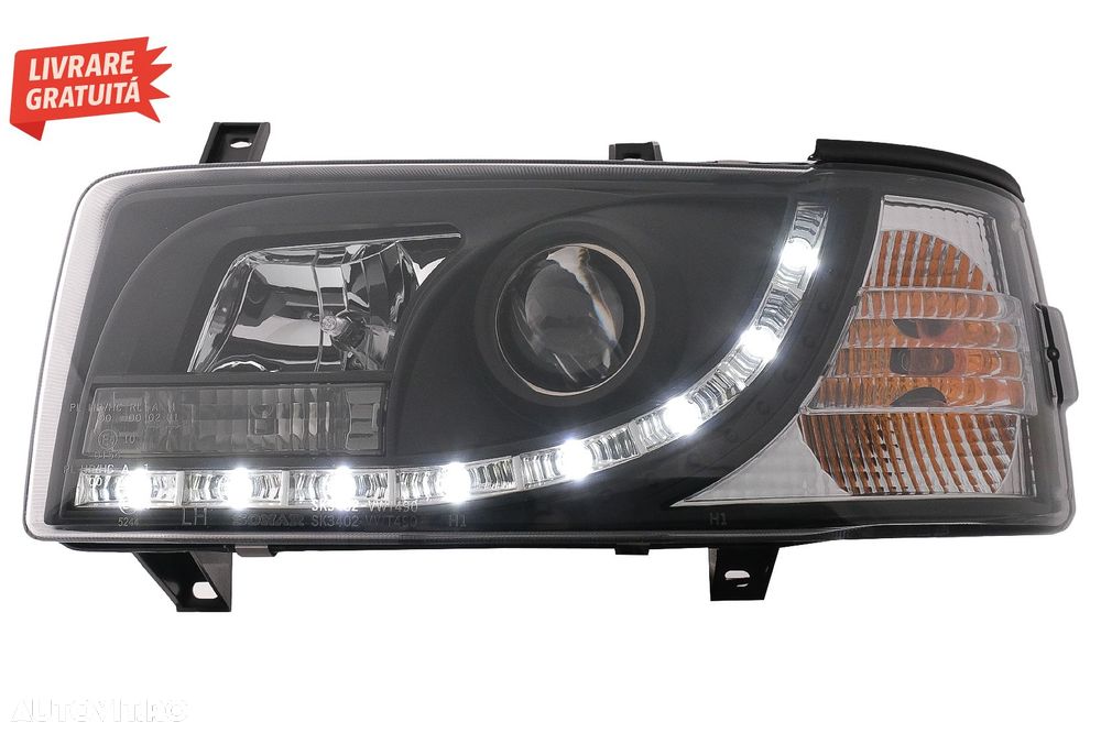 Faruri LED DRL VW Transporter T4 (1990-2003) Negru- livrare gratuita - 2