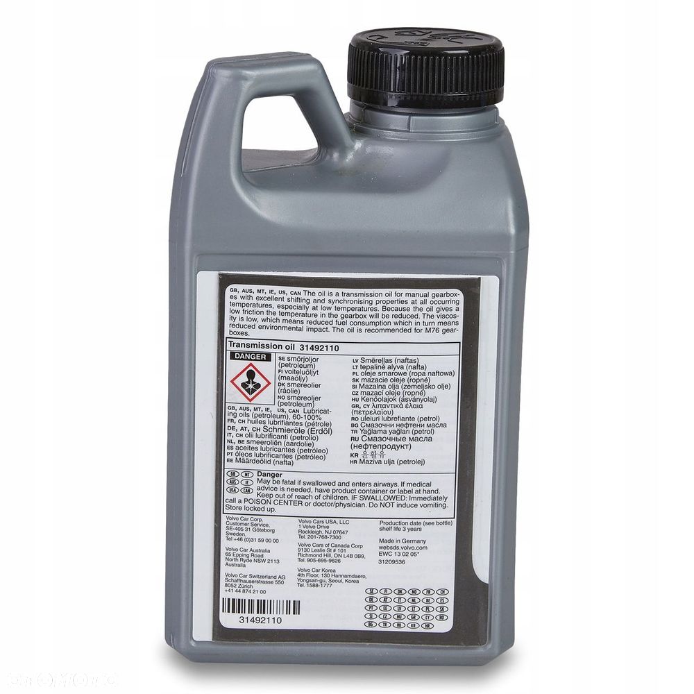 VOLVO V40 V40CC olej skrzyni biegów manual 1L - 2