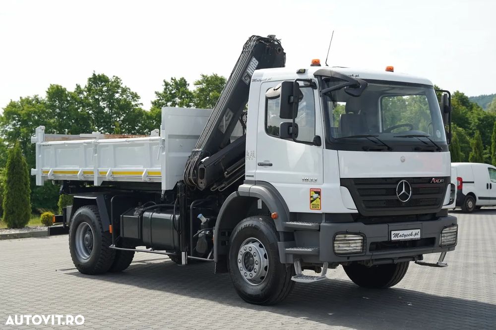 Mercedes-Benz AXOR 1833 / 4x2 / BASCULATOR 3 LATE + HDS HIAB 122 / HYDROBRA / MANUAL / - 13