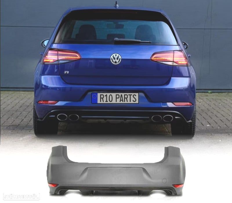 PARA-CHOQUES TRASEIRO VOLKSWAGEN VW GOLF 7 12-17 LOOK R20 - 1