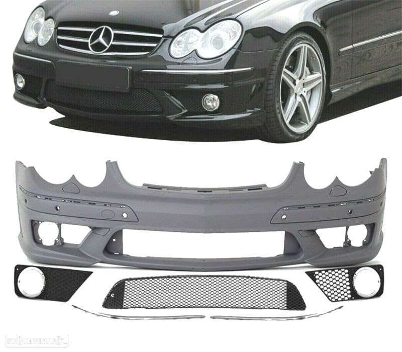KIT DE CARROÇARIA MERCEDES CLK 200-500 W209 C209 02-09 LOOK AMG - 3