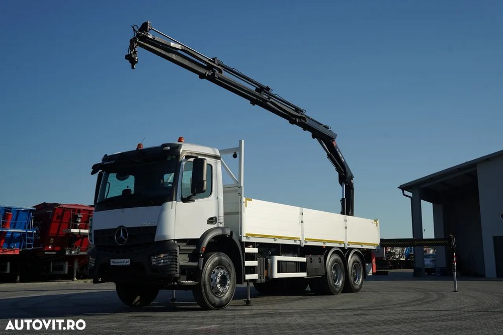 Mercedes-Benz AROCS 2636 / 6x4 / LIVRARE 7,6 M + HIAB 188 B-3 HDS / PODEA REZISTENTĂ / RADIOCOMANDĂ / ROTATOARE / FURCĂ PENTRU PALEȚI / EURO 6 - 3