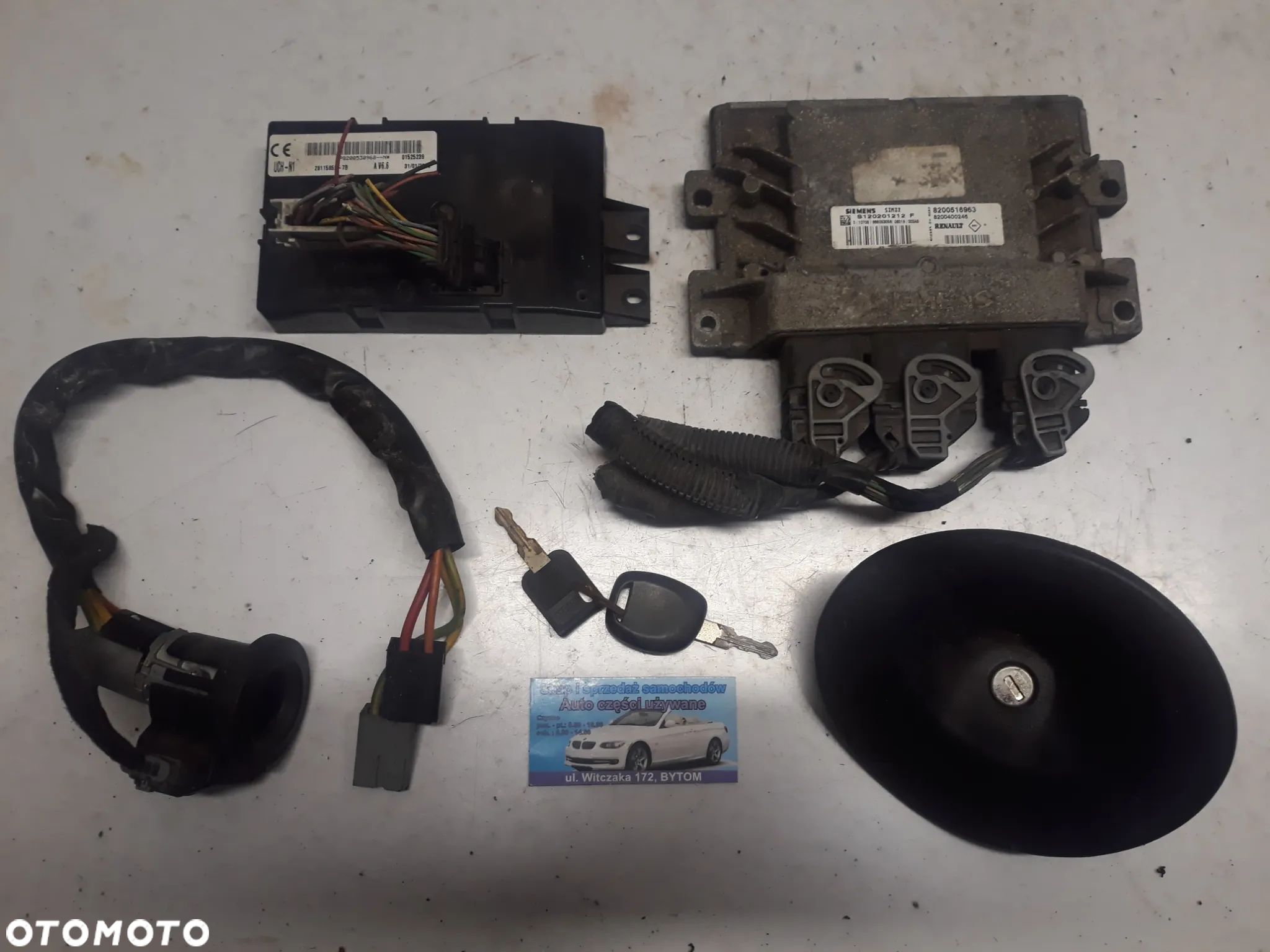 ZESTAW STARTOWY RENAULT KANGOO I LIFT 1,2 8V  2006r  STEROWNIK  8200516963  8200400246   S120201212F - 1