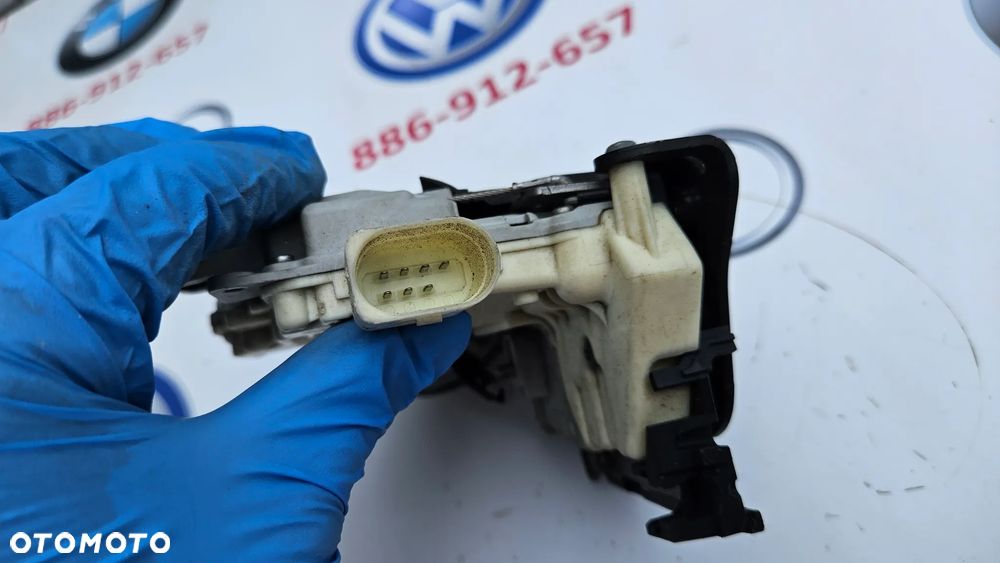 VW Passat B6 Zamek drzwi tył prawy 7 PIN Zamek drzwi tylnych prawy z linką 3C4839016A - 9