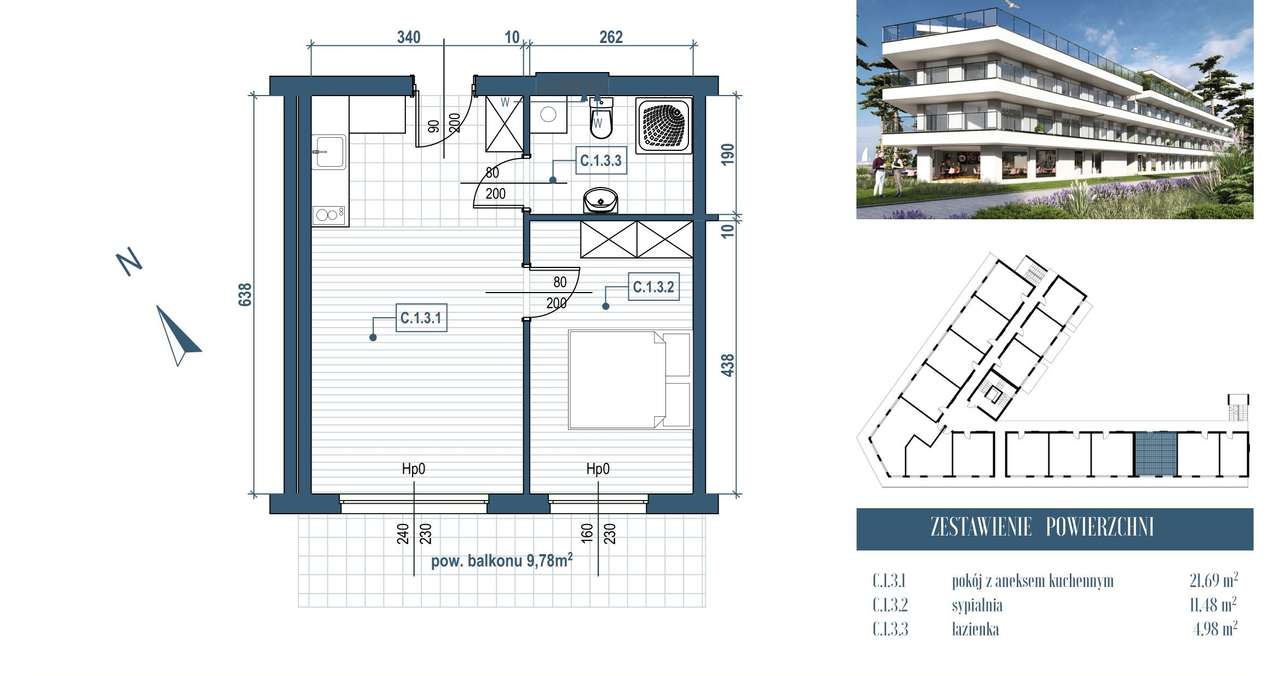 GOTOWY APARTAMENT-2 pokoje+widok na morze