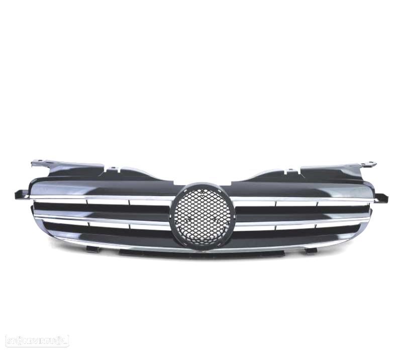 GRELHA FRONTAL SPORT MERCEDES SLK R170 96-04 PRETO CROMADO - 4