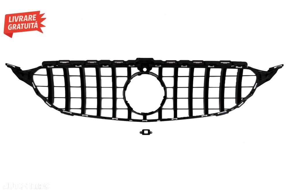 Bara Fata cu Grila Centrala Neagra cu Mercedes C-Class W205 S205 C205 A205 (2014-2- livrare gratuita - 13