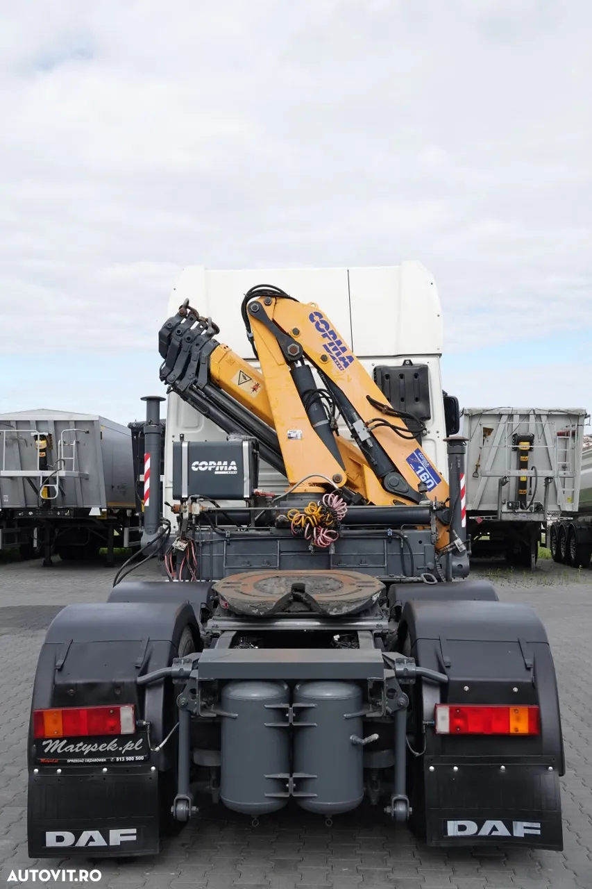DAF XF 105.510 / TRACTOR IMPINGAT / + HDS COPMA 160.5 / EXTENSIUNE - 13 M / CAPACITATE DE RIDICAT - 7.040 KG / IMPORTAT - 10