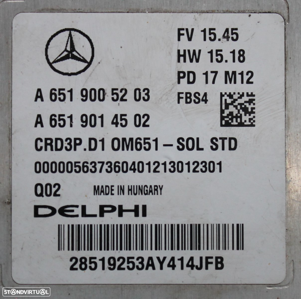 CENTRALINA DO MOTOR MERCEDES W205 - 4