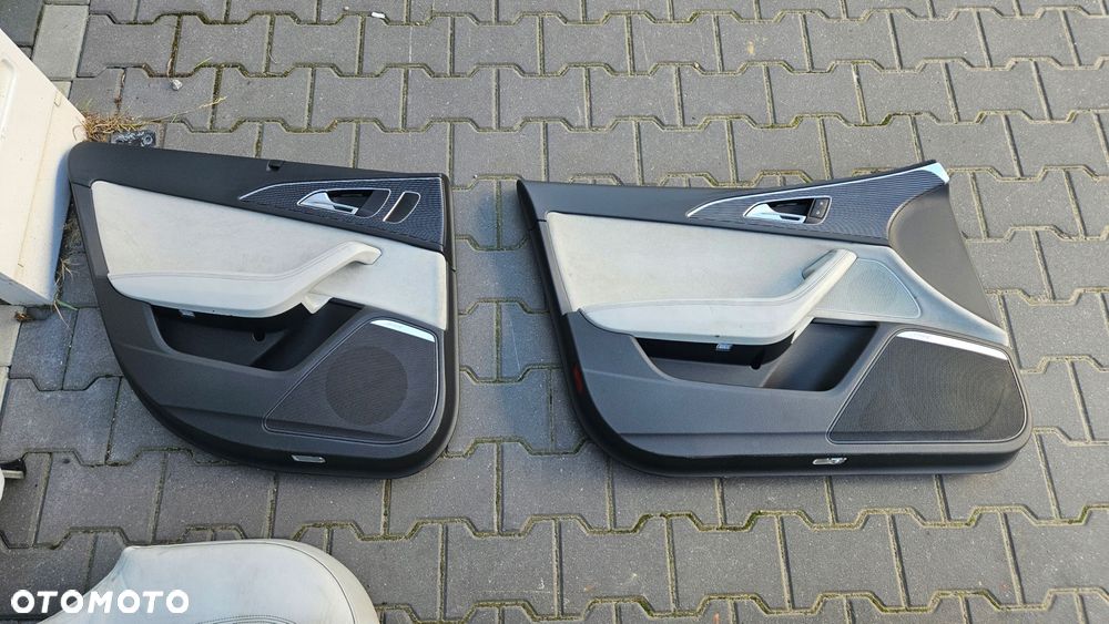 audi rs6 c7 4g s6 a6 c7 fotele kanapa skóra jasna mondsilber - 11