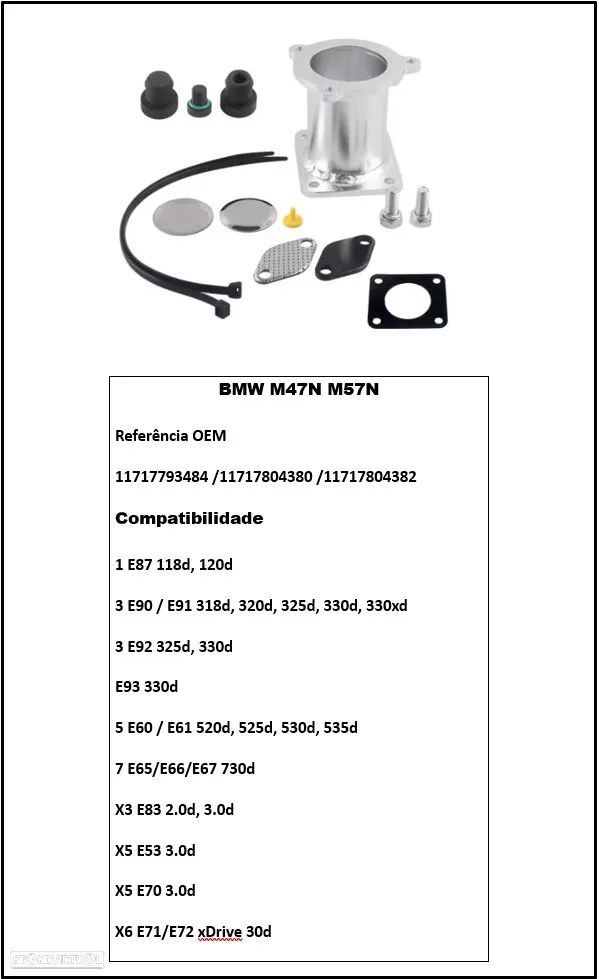Kit remoção substituição borboletas coletor de admissão BMW N47, N57, M47, M57 - 18