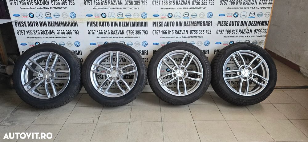 Jante R17 Mercedes Cla W117 Gla X156 A/B C/EClass 205/55R17 5x112 Anvelope Pirelli Iarna Noi - 4