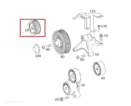 MERCEDES M152 M157 M278 Bierne kolo rolka prowadzaca OE - 2