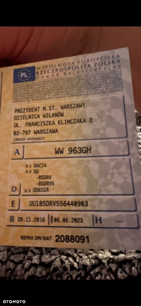 Dacia Dokker 1.6 LPG 114 Tys km Salon PL F- vat23 - 10