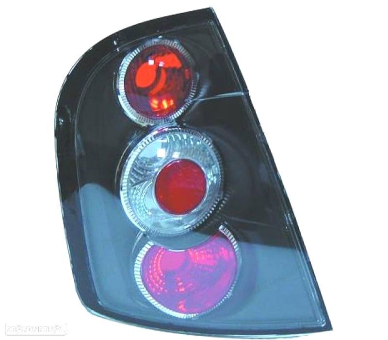 FAROLINS TRASEIROS SKODA FABIA 99-07 PRETO - 1