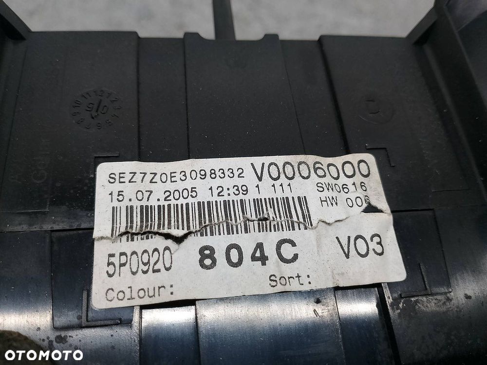 LICZNIK SEAT ALTEA 5P0920804C 1.9 TDI - 5