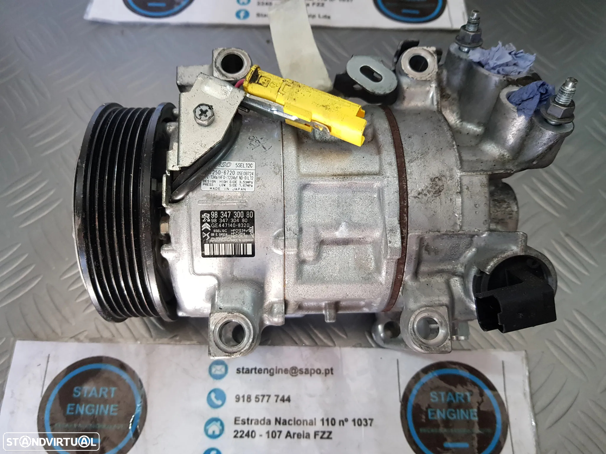 Compressor Ar condicionado AC 1.2 puretech Peugeot 5008 3008 208 2008 Citroen C3 DS3 2015-2024 varias referencias - 3