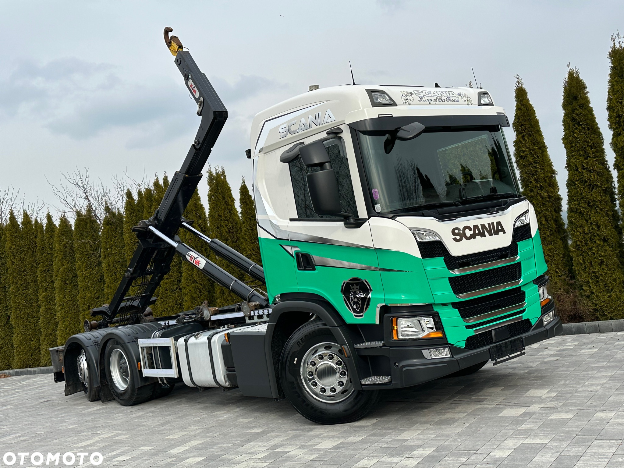 Scania / G450 / 6X2 / HAKOWIEC / HYVA 22.60.SK  / Oś-SKRĘTNA-PODNOSZONA / - 7