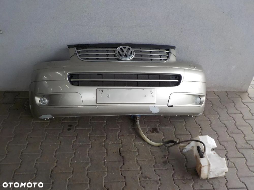 VW T5 03- MULTIVAN ZDERZAK PRZÓD PRZEDNI + SPRYSKIWACZE LAMP - 1