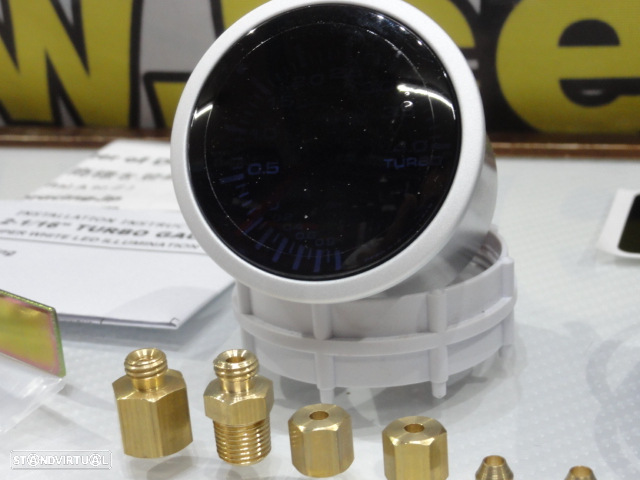 Manômetro da Pressão do Turbo 4 bar Fundo Preto / smoke c/iluminação led branco Depo Racing Japan - 12