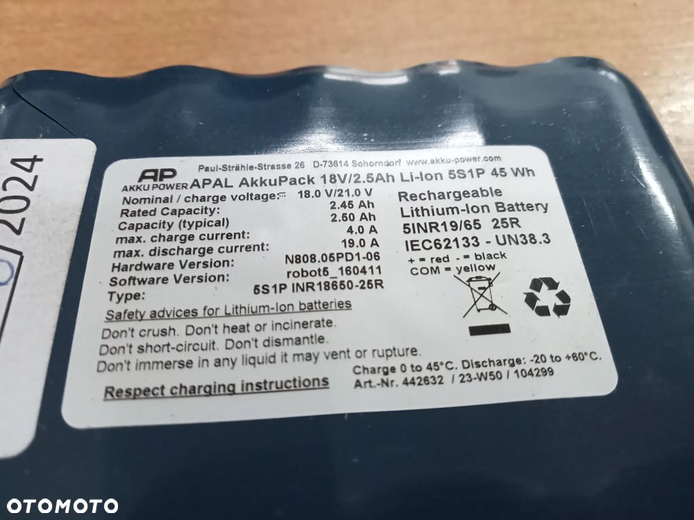 bateria do robota alko 500 - 2