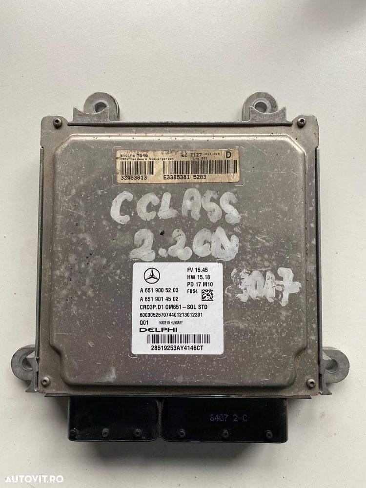 ECU Mercedes 2.2 CDI W205 OM 651 A6519005203 A6519014502 - 1