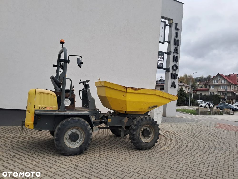 Wacker Neuson DW 50 WOZIDŁO OBROTOWE hydrostat automat ład. 5 t ton obrót + kiper ROK 2016 silnik DEUTZ mocne 74KM TURBO oświetlenie drogowe lusterka jazda szybka/wolna Terex ta6s ausa d600 apg Thwaites 6  Mecalac Jcb kierunkowskazy WYWROTKA DUMPER 4x4 budowlane sprawne - 1