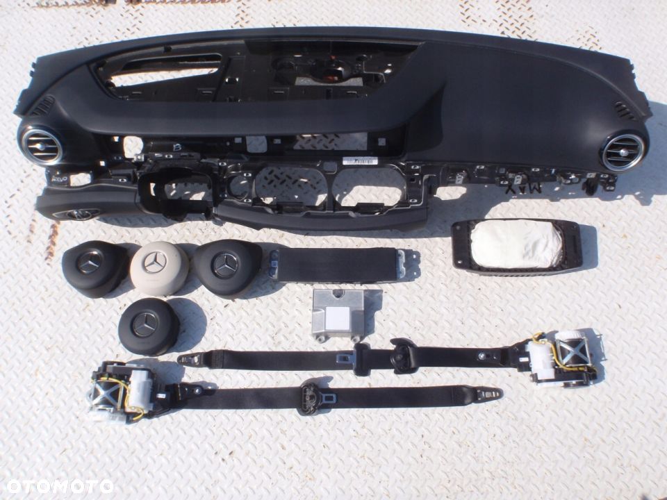 MERCEDES E CLS W213 W238 W257 DESKA KONSOLA KOKPIT PULPIT PÓŁKA PARAPET PODUSZKI AIRBAG PASY PAS !!! - 1