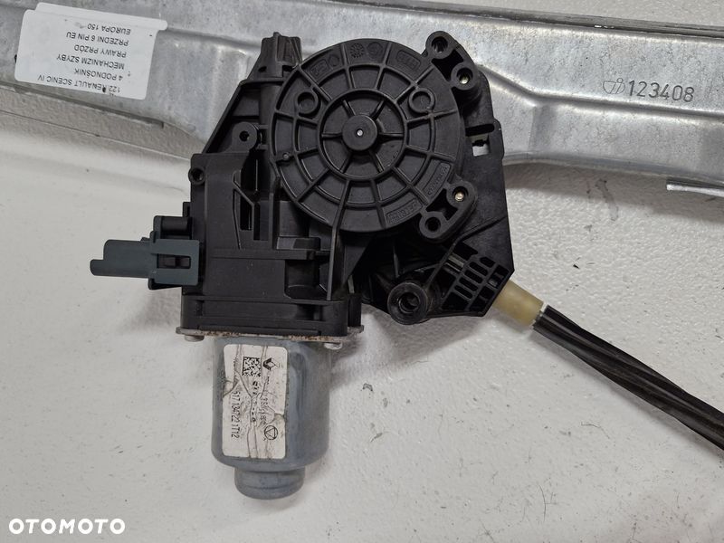 scenic 4 iv podnośnik mechanizm szyby prawy przód przedni silniczek 6 pin eu - 2