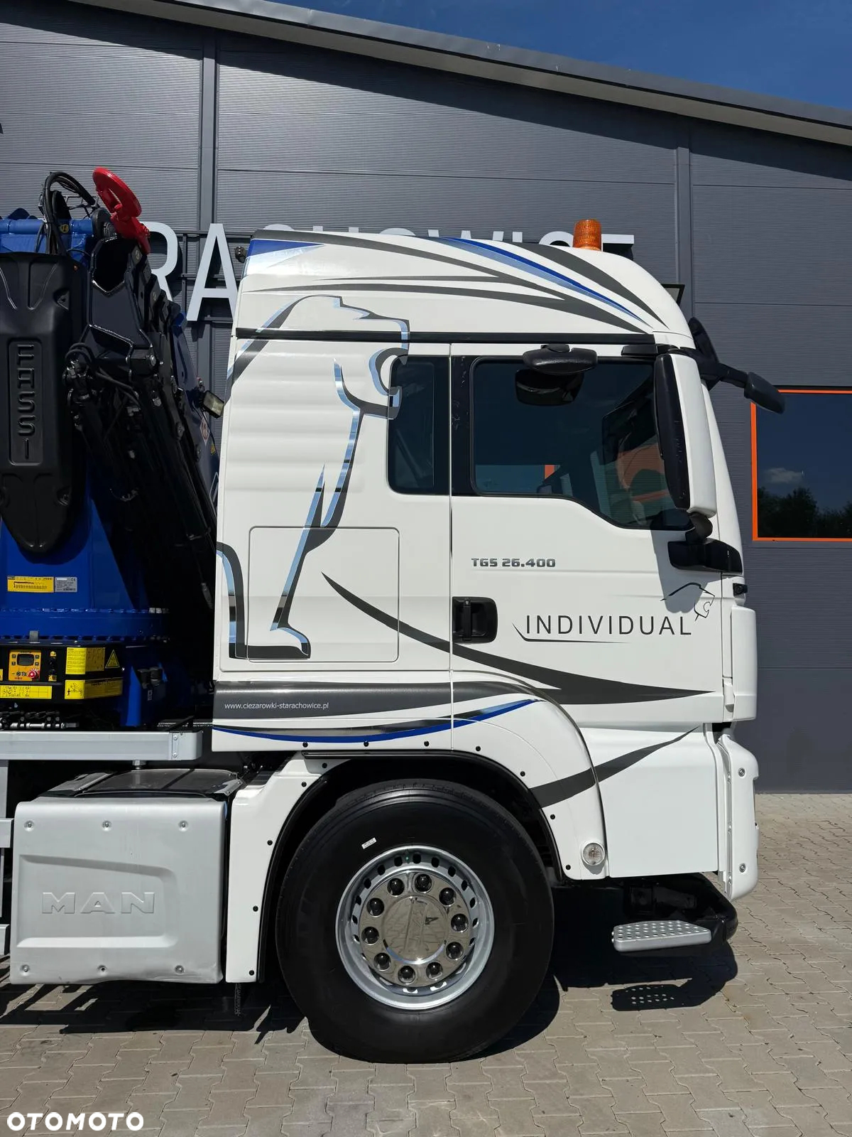 MAN TGS TGX 26.400 // E6 // 6x2 // platforma + FASSI F455RA.2.25 // Do przewozu kontenerów dzwig żuraw HDS kran crane laweta - 31