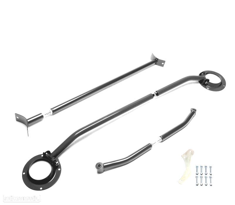 KIT BARRAS ANTI-APROXIMAÇÃO AJUSTÁVEIS SEAT TOLEDO 1L 91-99 PRETO - 1