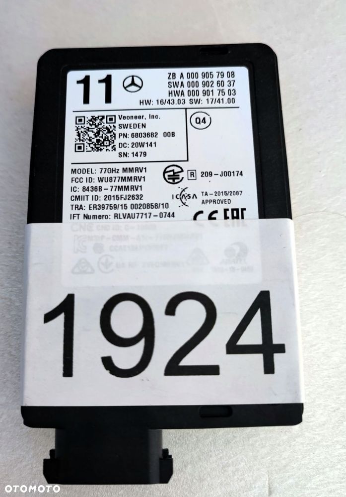 MERCEDES RADAR MODUŁ DISTRONIC A0009057908 - 2