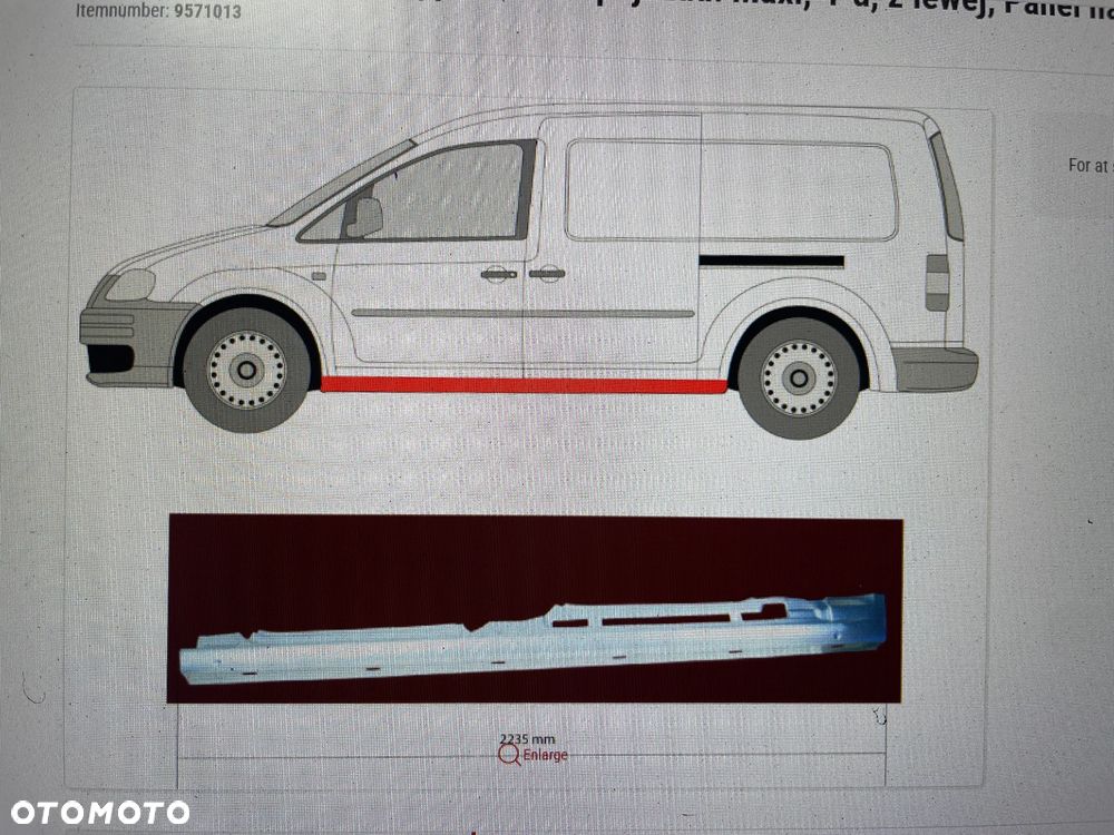 PRÓG PRAWY, REPERATURKA VW CADDY III  2004-2015 - NOWY MAXI 4d - 4