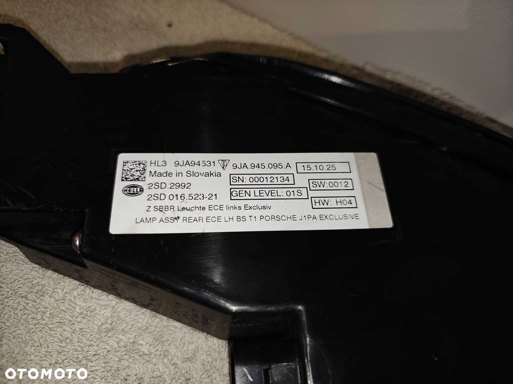 Komplet Lamp Tylnych Blenda Porsche Taycan EUROPA - 13