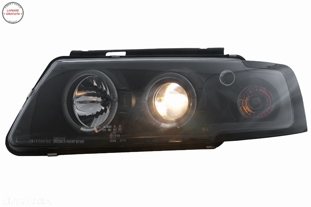 Faruri Angel Eyes VW Passat B5 3B (11.1996-08.2000) Negru- livrare gratuita - 7