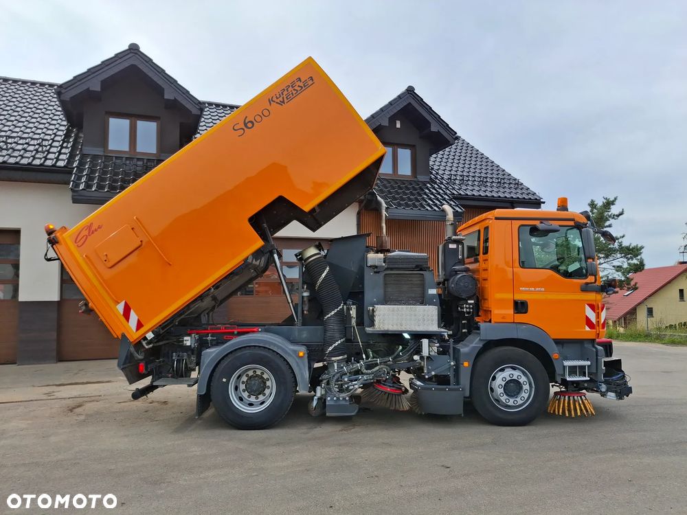 MAN TGM 18.250 Zamiatarka Kupper Weisser BROCK 2 Silniki Euro 5 Odchwaszczarka Szczotki L/R Szczotka Przednia EUnited PM10 Kamery - 10