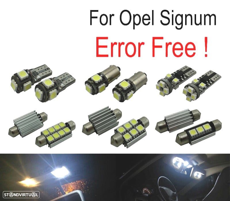 KIT COMPLETO 12 LAMPADAS LED INTERIOR PARA OPEL SIGNUM 03-08 - 1