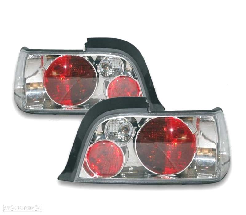 FAROLINS BMW E36 COUPÉ 91-99 LED LOOK LEXUS FUNDO CROMADO - 1