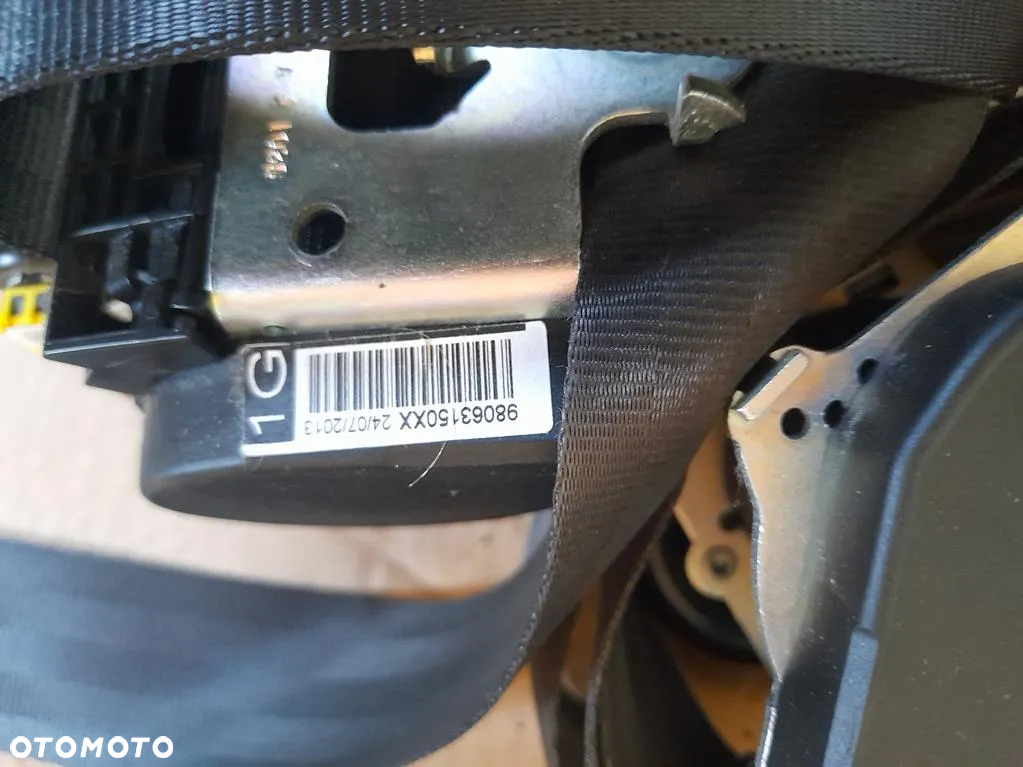 Pas bezpieczeństwa Peugeot 208 I lewy prawy wystrzelony Komplet - 2