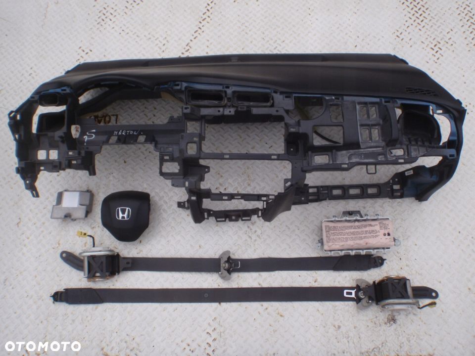 HONDA JAZZ DESKA KONSOLA KOKPIT PULPIT PÓŁKA PARAPET AIRBAG PODUSZKI PASY PAS regeneracja Raz2 !!!!! - 1