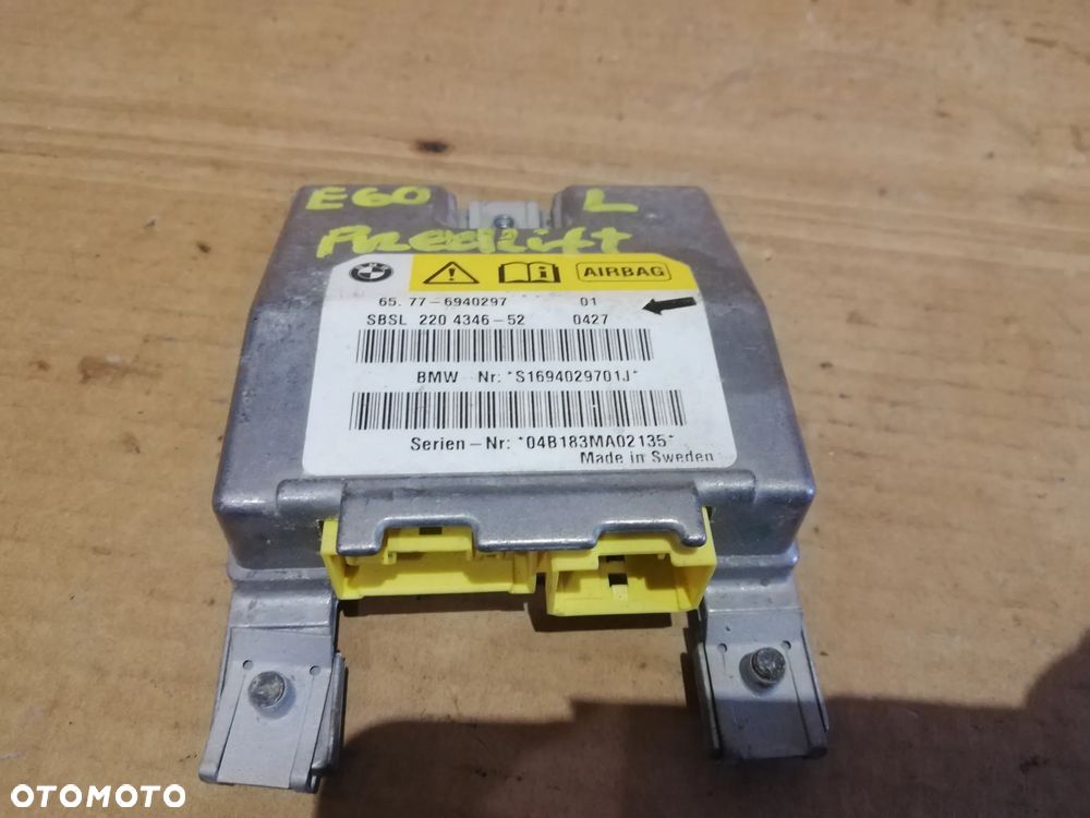 Moduł sterownik poduszek AirBag BMW E60 Nr 65776940297 - 1